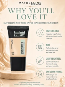 Maybelline 美寶蓮訂製粉底液無瑕版 102 ,18ml*3pcs,添加水楊酸與菸鹼醯胺,控油細膩膚質,質地輕薄服貼文。高遮瑕力輕鬆遮蓋痘印、泛紅瑕疵,反覆疊塗不厚重,打造柔霧霧面妝面。長效持妝防暗沉,黃皮日常底妝優選,通勤、油皮上妝適配。 - 客製化粉底液無瑕版 102 18ml - 查看 7