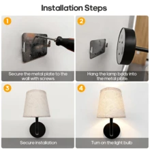 1pc/2pcs Remote Control Wall Light, Fabric Lampshade Night Light, Wireless Wall Lamp, Touch/Remote Dimmable, Timer Function, Home Decor Atmosphere Light, Suitable For Bedroom, Stairs, Hallway, Bathroom (1800mAh) - USB - View 8
