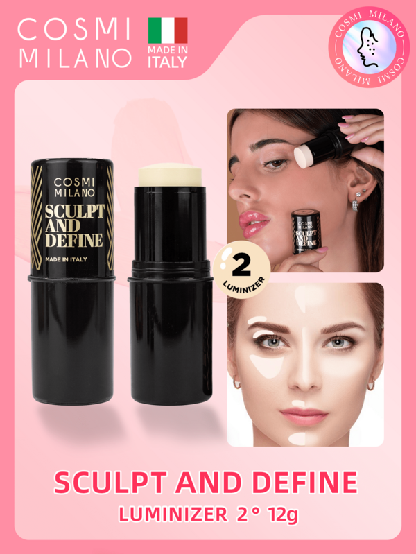 COSMI MILANO Lápiz de contorno en crema Made In Italy Sculpt And Define, fórmula cremosa suave y fácil de difuminar para contornear y esculpir el rostro. Fácil de deslizar sobre mejillas, mandíbula y nariz para definir el contorno facial. Tono modulable de larga duración, ideal para maquillaje diario, tanto para principiantes como para profesionales.