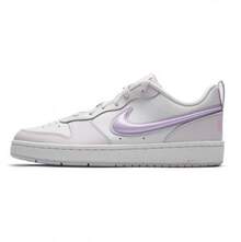 NikeCourt Borough Recrawford Comfort Fit GS Low-Top Sneakers (White/Purple) - White Purple - View 8