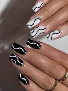 Conjunto de 4/2 Cores de Canetas para Arte de Unhas, Marcadores de Esmalte para Arte de Unhas 3D, Pincel de Linha para Desenho e Pintura para Arte de Unhas DIY, Ferramentas de Beleza e Manicure - Multicolorido - Visão 5
