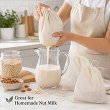 6/4/1pc Reusable Nut Milk Filter Bag, Fine Mesh Food Strainer, Multiple Sizes - Multicolor - View 3