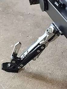 Adjustable CNC Aluminum Alloy Motorcycle Side Stand, With Anti-Slip Pad And 2-Level Height Adjustment, Universal For Scooters, Electric Bikes, Motorcycles, Racing Grade Side Support Bracket, 200KG Load Capacity, Multiple Colors Available, Easy Installation - Single-leg Support - View 3