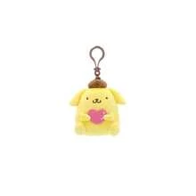 Official Sanrio Pompompurin Heart/Flower/Velvet Plush Charm-Soft And Fluffy Perfect For Attaching To Bags, Keychains, Or Car Keys; Fans Excellent Choice For A Holiday Gift. - Multicolor - View 10