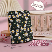 Embroidered Jewelry Storage Bag - Portable Large Capacity Fabric Bag, Anti-Oxidation Protection. Suitable For Storing Gold And Silver Jewelry, This Storage Bag Features Multi-Layer Design And Intelligent Compartments - Multicolor - View 8