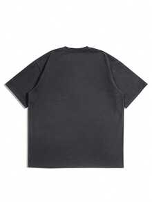 Women's Casual Shirt Print T-Shirt, Short Sleeve And Round Neck, Local Spring/Summer Urban Fashion. - 深灰色 - 查看 3
