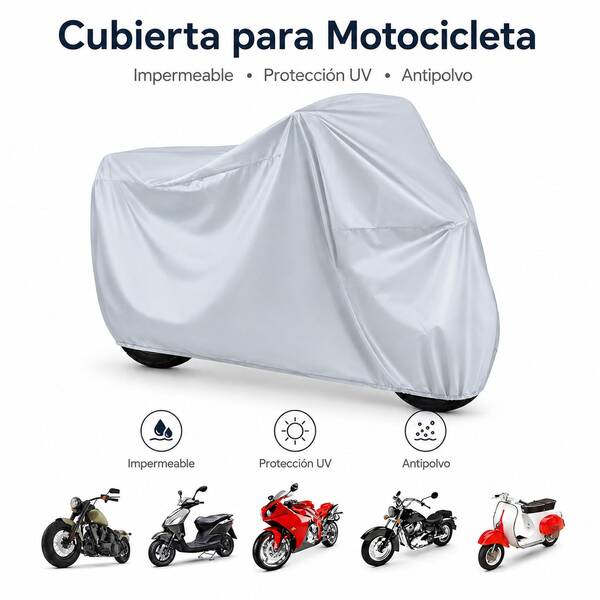 1 Pieza Funda Impermeable para Moto y Cubierta Protectora 240*140 cm,Protector Antilluvia Anti-UV,Cubierta Resistente al Viento y Polvo para Vehículos de Dos Ruedas,Scooter y Bicicleta
