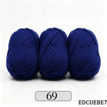 EDCUEBE7 1/3pcs/150g 5股混色米白色壓克力毛線，中粗米白色毛線 - 適合手工編織、手工織布、DIY手工藝、編織和鉤針，柔軟且多功能，適用於DIY鉤針和編織包 - 5股50G毛線 - 查看 55