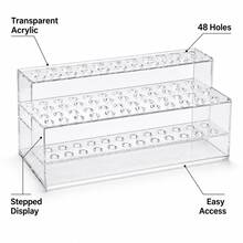 Plastic Transparent Ballpoint Pen Holder, Creative Makeup Brush And Cosmetic Display Rack - Sets - View 1