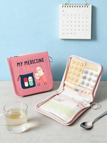 便攜式袋，緊湊型藥丸收納盒與醫療包，「My Medicine Bag」印花主題藥袋，適用於日常/戶外/旅行儲存，必備健康與醫療配件，多功能布製小藥袋，便攜式急救包，宿舍急救儲存袋，適合診所護理師、醫生與的生日/聖誕/週年理想禮物——耐用日常與緊急包裝必需品，返校禮物 - 彩色 - 查看 5