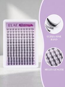 ELAE Wispy Manga Lashes Clusters Anime Spiky False Eyelashes Little Devil Mixed 8-16mm Individual Lash Extensions  D Curl Reusable Fairy DIY At Home Cosplay Makeup Daily Beauty Tools - Manga lashes - 查看 6