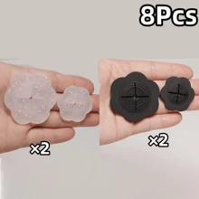 3/5/8Pcs Silicone Clothing Clips, Waist Tightener, Suitable For T-Shirts And Dresses, Multi-Functional Shirt Fixing Straps With Floral And Solid Color Pattern Design, Enhancing Daily Wear And Party Elegance - Multicolor - View 19