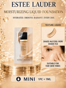 Estée Lauder 未來感水光底妝液，富含強效保濕成分 #2C0 #63 冷調香草 30/15/5/1ml，滋養肌膚、防止氧化、深層補水、長效鎖水、防止脫皮、不緊繃、提亮膚色，適合乾性肌膚，質地滑順貼合、不卡粉，SPF 20/PA+++ 防曬，適合學生、上班族、日常通勤、約會、派對等乾性肌膚場合，送給朋友/女友的理想禮物，日常妝容必備單品 - 2co - 查看 14
