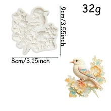 Exquisite Baroque Style Three-Dimensional Curly Grass Pattern Candy Mold, Natural And Fresh Flower And Bird Shape Jelly Mold, Suitable For Animal And Plant Theme Party Decoration, Can Be Used To Make Chocolate, Ice Cream, Key Chain Pendants - View 11