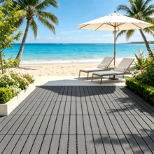 12x24 Inch Interlocking Outdoor Plastic Floor Tiles, 10/20 Pieces Per Pack With Corner Pieces And Edge Strips, Snap-Fit ​​Splicing System, Heat-Resistant And Slip-Resistant, Suitable For Indoor And Outdoor Spaces. - Long Floor - View 3