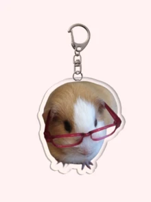 1pc Cute Hamster Acrylic Keychain, Heart, Toy Car, Fitness Dumbbell Pendant, Suitable For Bags, Lanyards And Keys, Exquisite Gift Choice For Lovers, Family And Party - Multicolor - View 4