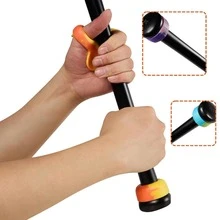 2pcs Round Baseball Bat Silicone Grip Covers, Random Mixed Colors, Anti-Slip Shock-Absorbing Bat Grip, Comfortable Replacement Handle Sleeve, Universal Accessory For Baseball/Softball Bats - Circular Ring - View 5