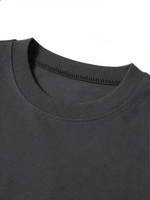 Women's Casual Shirt Print T-Shirt, Short Sleeve And Round Neck, Local Spring/Summer Urban Fashion. - 深灰色 - 查看 5