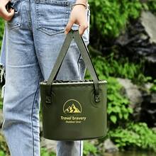 Outdoor Foldable Bucket Large Capacity Camping Portable Storage Bag Travel Multi-Functional Foot Soak Bucket Fishing Bucket - Multicolor - View 5