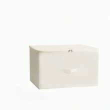 Lockable Fabric Storage Box, Large Foldable Linen Organizer Bin With Lid And Handles, Suitable For Closet, Bedroom, Office Storage - Beige - View 17