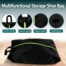 6Pcs Portable Zipper Shoe Storage Bag, Waterproof Dustproof Travel Shoe Organizer Bag With Hand Strap, Multifunctional Shoe Pouch For Travel, School, Cruise, Home Closet Storage Essentials For Men & Women - View 3