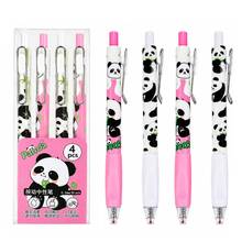 4/8pcs Boxed Carton Panda High-End Metal Barrel Gel Pens, Smooth Writing, Metal Pen Holder, 0.5mm Black Click Pens, Press Pens,Press Out The Refill,Back To School Supplies - Multicolor - View 7