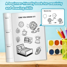 A Book About How To Draw Anything For Kids – Step By Step Drawing Book, Easy Sketch Guide For Beginners, Animals Objects Cartoon Drawing Practice Workbook For Boys And Girls Back To School - Drawing Book - View 8