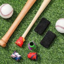 2pcs Gourd-Shaped Baseball Bat Silicone Grip Sleeves, Random Mixed Colors, Anti-Slip Shock-Absorbing Bat Grip, Comfortable Replacement Handle Sleeve, Universal Accessory For Baseball/Softball Bats - Gourd Shape - View 4