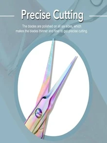 1pc Nail Cuticle Scissors Eyebrows/Eyelashes Mustache Multi-Purpose Cuticle Extra Fine Curved- Professional Manicure Scissors - Multicolor - View 6