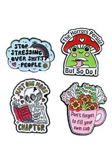 Emotional Healing Quote Enamel Pin Series - Self Care & Mental Wellness Cute Brooch Set - Multicolor - View 15