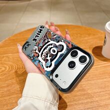 スマイル グラフィティ アートケース,プレゼント用・自分用両方に大活躍,感あふれるキュートスマホケース - ブラック - チェックする 5