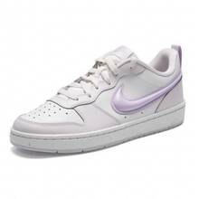 NikeCourt Borough Recrawford Comfort Fit GS Low-Top Sneakers (White/Purple) - White Purple - View 6