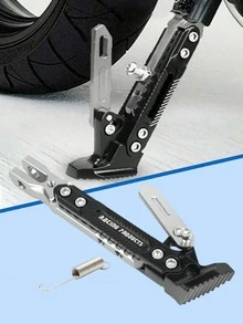 Adjustable CNC Aluminum Alloy Motorcycle Side Stand, With Anti-Slip Pad And 2-Level Height Adjustment, Universal For Scooters, Electric Bikes, Motorcycles, Racing Grade Side Support Bracket, 200KG Load Capacity, Multiple Colors Available, Easy Installation - Single-leg Support - View 14