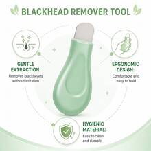 Ferramenta de Remoção de Cravos, Raspador de Poros Faciais em Aço Inoxidável para Limpeza Profunda de Poros, Ferramenta de Limpeza de Cravos e Colher de Raspagem para Cuidados com Acne, Ferramenta de Raspagem para Cuidados com a Pele com Cabo Ergonômico, Ferramenta Portátil de Limpeza Facial, Adequada para Uso Doméstico, Viagem, Spa e Uso Diário - Multicolorido - Visão 4