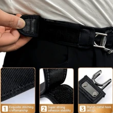 1Pc/2/3/4Pcs Hook-And-Loop Elastic Waistband, No-Buckle Invisible Waist Closure, Hook And Loop Fastener, No-Buckle System Suitable For Hunting, Fishing, Camping - Compatible With Uniforms, Outdoor Activities (Fitted Style) - Multicolor - View 7