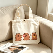 1pc Capybara Large Capacity Tote Bag, Suitable For Commuting, Travel, Shopping And Student Back To School Essentials - Multicolor - View 2