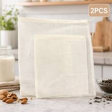 10/5pcs Reusable Drawstring Soup Bags - Multipurpose Tea, Spice And Cheese Cloth Filter Bags, Suitable For Cooking, Herbal Medicine And Bone Broth Brewing - Kitchen Essential Accessories - White - View 13