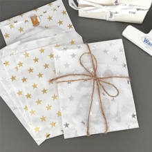 20/30pcs 5.1x7.1 Inch Kraft Paper Gift Bags, Including Holiday Gift Paper Bags, High-End Packaging Paper Bags, Gold And Silver Star Pattern Gift Wrapping Paper Bags, Accessory Small Gift Paper Bags, Party Gift Wrapping Bags, Creative DIY Decorative Gift Paper Bags, Suitable For Holiday, Wedding, Birthday Party Gift Bags And Gift Wrapping Paper Bags - Gift Bags - View 3
