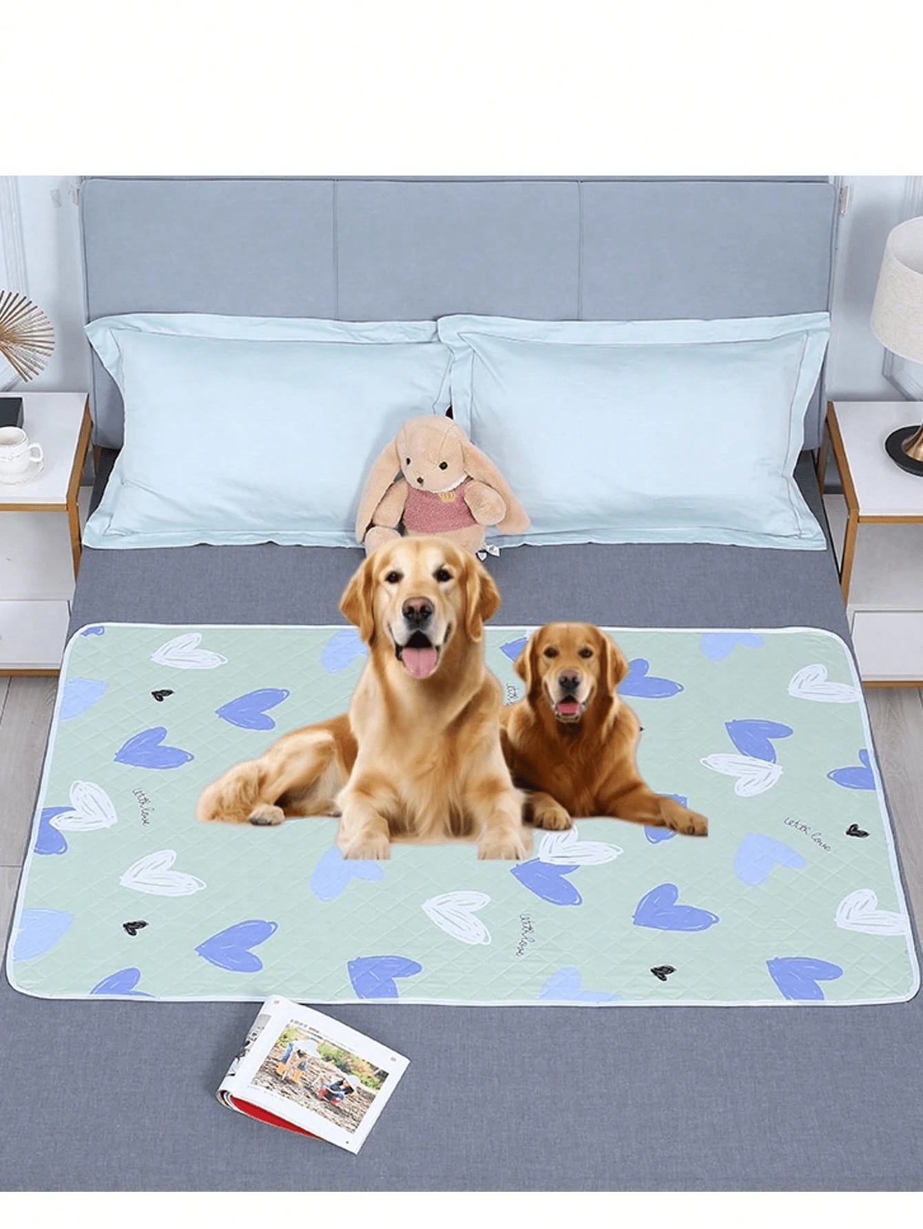 1pc Waterproof Pet Training Pad, Lightweight Anti-Slip, Suitable For Cats & Dogs, Quick-Drying Surface, Reusable & Washable, Fits Various Pet Sizes, All-Season Use - one-size - View 1