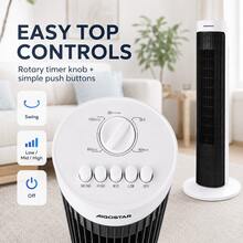 1台 45W 塔式落地扇，3段風速調節，70° 擺頭，2小時定時，適用於臥室、客廳、辦公室 - 查看 3