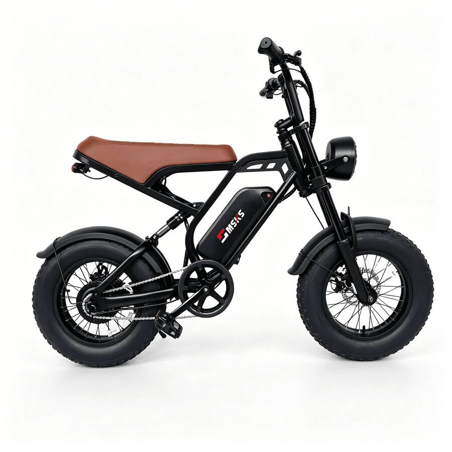 6MSKS Electric Bicycles - Black - View 1