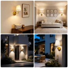1pc/2pcs Fabric Wall Lamp, USB Rechargeable Fabric Wall Lamp With Remote Control, Dimmable Wall Lamp Decorative Light, Suitable For Vanity, Bedroom, Living Room (1800mAh) - USB - View 10