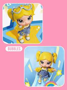 MOLLY Powerpuff Girls Series Blind Box Figure Gift, Toy Figure Blind Box, Cute Molly Figure Statue Toy Display, Theme Party Scene Decoration Gift, Home Decor, Back To School Season Gift, Birthday Christmas Gift Powerpuff Girls Cartoon Figure - Multicolor - View 7