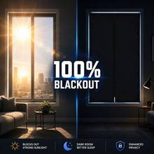 Adjustable Double Zipper Blackout Curtains, Easy To Install And Removable, Suitable For Moving Apartment Windows And Doors - A - View 2