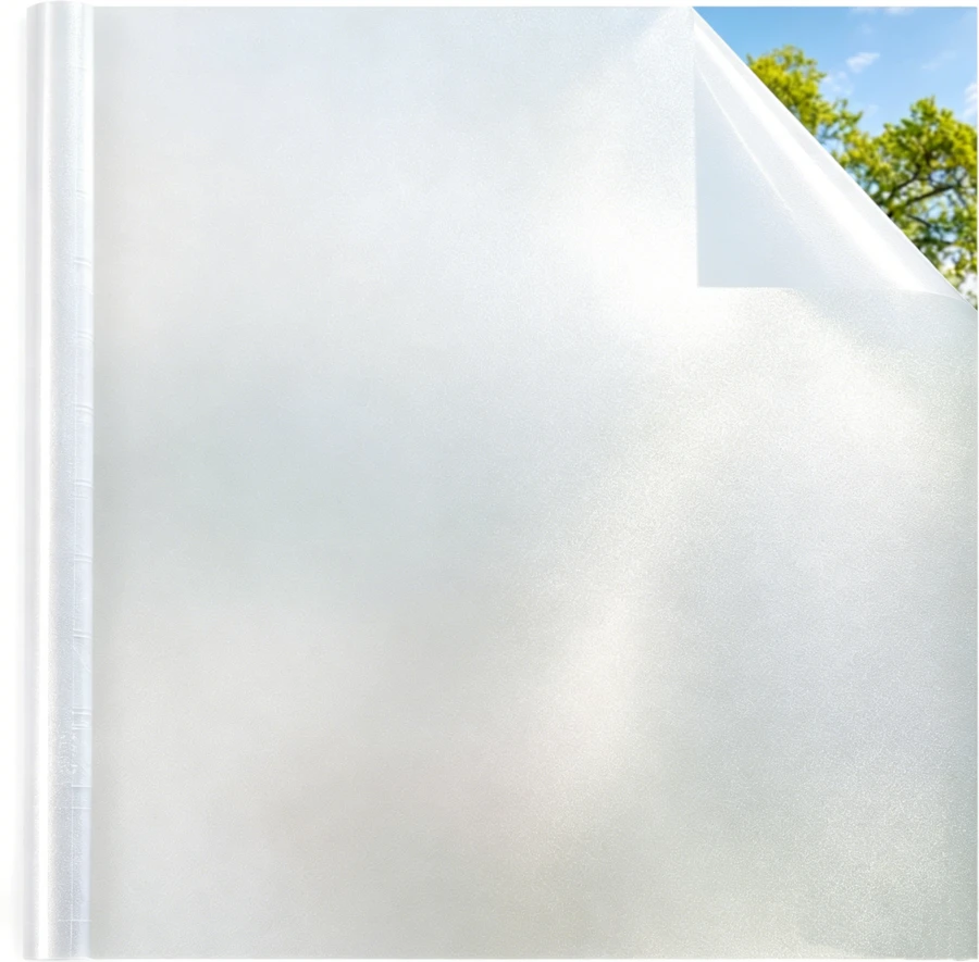 Frosted Privacy Film – Anti-Peeping Window Film For Bathrooms, Toilets And Offices – Translucent, Opaque, Self-Adhesive Window Film – 44.5*200cm - 1PC - 查看 1