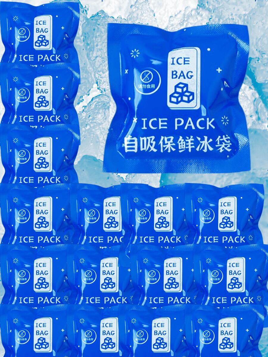 50/100pcs 40ML, 200ML Reusable Ice Packs, Slim Cold Bags Designed For Express Delivery, Suitable For Sports Cooling, Beverage Chilling, Non-Food Contact Uses, High Absorbency, Can Be Used For Cooling, Storage And Temperature Control. Suitable For Camping, Small Picnics And Camping Coolers, Lunch Boxes And Refrigerators, Beach Supplies, Coolers