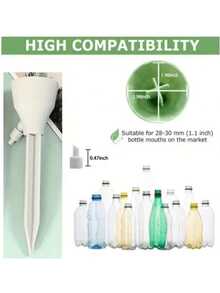 1-5件可調節流量自動澆水尖頭，適用於居家盆栽植物的滴灌套件，室內與園藝植物自動澆水工具，免電池 - 多色 - 查看 8