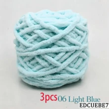 EDCUEBE7 1/2/3/5 卷，约 90-100g/根冰条编织单股粗纱，适用于 DIY 围巾、包、拖鞋、玩偶、毛毯、靠垫、毛绒玩具（颜色随机） - 彩色 - 查看 91
