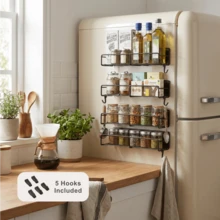 Magnetic Spice Rack For Fridge - 4 PCS - View 1