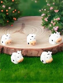 100/50/20/10/1pc Mini Cow Figurines, Suitable For Landscape House DIY Crafts, Fairy Garden Miniature Moss Landscape, Glass Containers, Potted Plants, Miniature Landscape Crafts, Garden, Car Interior, Party And Birthday Decorations - Multicolor - View 7